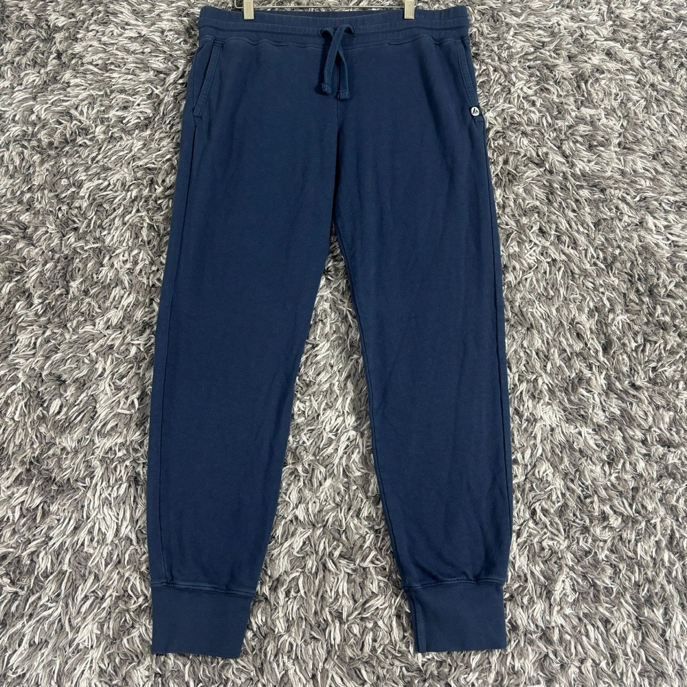 American Giant Womens XL Navy Blue Cotton Jogger Sweatpants Made in USA